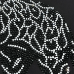 Black Tiger Iron On Rhinestone Heat Transfer Bling Design Patch